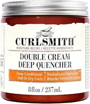 CURLSMITH - Double Cream Deep Quencher - Vegan Moisturising Deep Conditioner for Ultra Dry, Wavy, Curly or Coily Hair (8 oz / 227g)