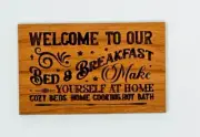 Miniature Wooden Dollhouse Bed and Breakfast Farm Sign 1:12 Scale Home Decor