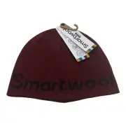 NWT Men's Smartwool Rhythmic Red Lid Logo Beanie Winter Hat Cap OSFA Wool Blend