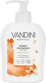 VANDINI Energy Liquid Soap Dispenser with Orange Blossom Fragrance 300 ml - Made in Germany Dispenser Soap Vegan - Hand Soap Liquid Cleans Gently - Hand Wash Soap for Nourished Hands