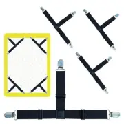 Fitted Sheet Straps with Clips - Heavy Duty Anti-Slip Sheet Grippers for King...