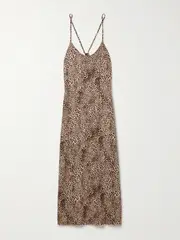 [Skin] Skin - Leopard-print Organic Pima Cotton-jersey Nightdress - Leopard print - 2 2 Animal print