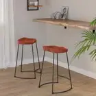 vidaXL Gavin Bar Stools 2 pcs 45x40x63 cm Solid Wood Mango HEE
