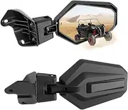 KEMIMOTO Side Mirror Compatible with Can Am Maverick Sport Trail Commander 2018-2024, Adjustable Folding Break Away Rear View Mirror OEM Replacement 715003639