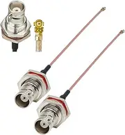 Ahoaepy 2PCS RG178 U.FL BNC Coaxial Cable, BNC Female to IPX MHF1 Pigtail Cable, 8Inch(20cm) Low Loss UFL IPX-1 to BN C Female Extension Jumper for Wi-Fi Radios, Antenna, Mini PCI