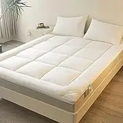 100% Cotton Japanese Futon Mattress - Foldable Floor Bed Mattress, Single/Double Size (120x200, 150x200) - Tatami Mattress for Comfortable Sleep - Perfect for Dorms & Guest Rooms(A,150 x 200cm)