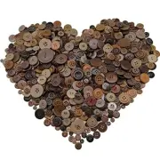 1600Pcs Craft Buttons in Bulk Buttons for Crafts Dark Assorted Art Brown