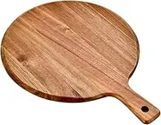 UTHCLO Stylish Wooden Board All-Purpose Cutting Board for Pizza Steak Bread Wooden Serving Board Handle Kitchen Supply for Home and Dessert Shop