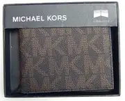 Michael Kors Mens Jet Set PVC Leather Slim Billfold Wallet+ Box NEW AUTHENTIC