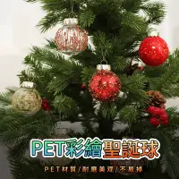 在飛比找蝦皮商城精選優惠-【特惠免運】新品 聖誕節裝飾品 精品PET彩繪聖誕球套裝 聖