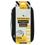 Milleni Travel RFID Blocking Passport Compact Secure Holder - Black