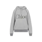 [Chloe] Chloe-Vapor Grey Cotton Hoodie-Donna XS STAND