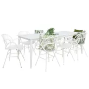 Java Fantail 9pc Dining Set - White