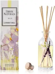 Lavender Vanilla Reed Diffuser Set | Room Scent Infuser with Real Lavender & Nat