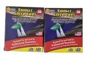 100 COUNT ADAMS COMMERCIAL GRADE SHINGLE SPEED TABS LIGHT FOR CHRISTMAS LIGHTS