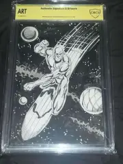 Joe Rubinstein Silver Surfer Sketch CBCS Original Comic Art Fantastic Four Movie