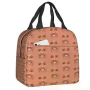 a1587 The Rock Dwayne Meme Insulated Lunch BagPortable Lunch Tote School Food Box sz96