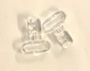 6pc 2 Part Clear Bikini Bra Clasp Plastic Suit 10-12mm Strap Clip Snap Close