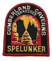 Cumberland Caverns Tennessee Spelunker Souvenir Patch 3.75" X 3"
