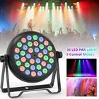 4X 36LED RGB DMX Remote Par Can Lights Strobe Stage Light DJ Disco Party Lights