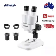 20X/40X Binocular Stereo Microscope LED Light Cordless Portable Phone Repair