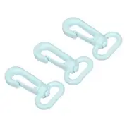 3pcs Plastic Swivel Snap Hook Lobster Clasp Buckle for Webbing Strap Pastel Blue
