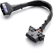 OBD2 Extension Cable, bbfly-A15 Flat Ribbon Cable Full 16pin OBDII Female to Male Cable 1FT/30CM