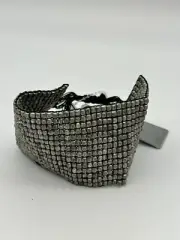 Target Bracelet NWT Silver Stones Tie Closure Chain mail look costume India