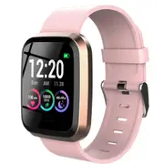 L7 1.3' Full Touch Screen Wristband Fashion UI 10 Sport Modes Blood Pressure Monitor Music Camera Control Weather Display Smart Watch GOLD COLOR