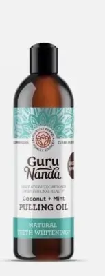 1 PCS Guru Nanda Coconut Oil Pulling Mouthwash with Essential Oils & Vitamins US