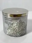 Bath & Body Works FROSTED COCONUT SNOWBALL Soy 3 WICK CANDLE NEW!