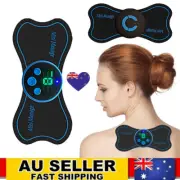 Portable Mini Electric Neck Massager Cervical Massage Stimulator Pain Relief OD