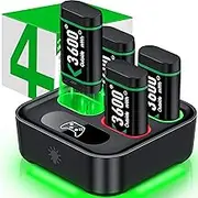 4 x 3600mWh Battery for Xbox Controller, Battery for Xbox Series X Controller, Rechargeable 2.5H Fast Charging with Type-C Interface for Xbox Series X/S/Xbox One/Xbox One S/X/Elite Controller