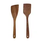 Wooden Spatula Kitchen Cooking Spatula Turner Long Handle Flat Frying Spatula