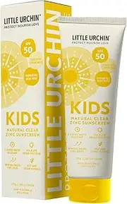 LITTLE URCHIN KIDS Natural Clear Zinc Sunscreen SPF 50, 100g