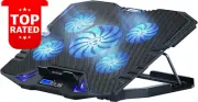 C5 Laptop Cooling Pad Gaming Notebook Cooler Adjustable Height with 5 Quiet