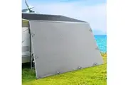 Caravan Privacy Screen Roll Out Awning 5.2x1.95M End Wall Side Sun Shade Grey