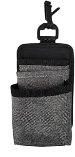 CHICAMPERA 1Pc Car Door Storage Bag Grey Oxford Cloth Organizer with Charging Cable Hole Multi Pocket Hanging Hook for Mobile Phone Documents Small Items Space Saving Car Accessory