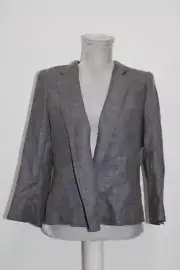 ANNE KLEIN WOMEN TWEED CROPPED JACKET, BLUE, SIZE 14