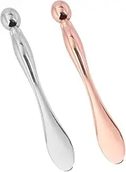 OSALADI 2pcs Eye Cream Stick Under Eye Roller. Eye Massage Tool Eye Cream Massager Tool Beauty Scoop Face Roller Spatula for Skincare Massaging Rod Woman Cosmetic Zinc Alloy Bar Spoon