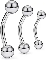 [Ocptiy] 2-3PCS 14G 6mm-10mm Short Bar Tiny Titanium Belly Button Rings Navel Rings for Women Girls Barbell Body Piercing Jewelry