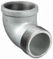 4" NPT Galvanized Malleable Iron Street 90 Elbow Pipe Thread Fitting