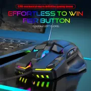 10 Buttons 12800 DPI USB Gaming Mechanical Mouse RGB Backlit Programmable