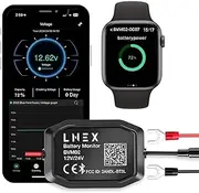 Car Battery Tester, Wireless Bluetooth 5.0 RV Battery Monitor, 12V 24V Automotive Battery Load Tester with Charging & Cranking Test & Alarm for Solar Power Systems/Boats/Cars/Trucks…