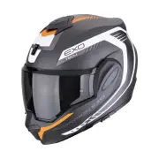 EXO-Tech Evo Carbon Cosy Black Orange Flip Back Helmet