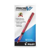 Pilot 35352 Fine 0.7 mm Rollerball Pen - Red Ink/Red/Clear Barrel (1-Dozen) New
