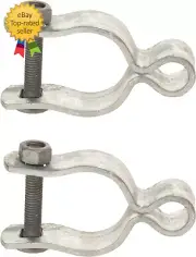 2 Pack Chain Link Fence Frame Gate Post Female Hinge with Bolts and Nuts