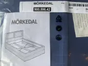 NEW IKEA MORKEDAL Bed Frame Cover Slipcover / King Size / Medium Blue