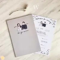 在飛比找蝦皮購物優惠-【客製】🅦 結婚書約夾 似顏繪結婚書約 加碼送 客製結婚書約