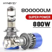 HYNBYZJ 880W H7 H4 LED Headlight Mini Lens Projector H9 H11 9005 9006 Auto Low